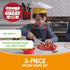 3-Piece Nylon Knives for Kids Curious Chef - White & Green - Child Safe & Serrated Blunt Tip Chef Knives - Safe for