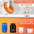 8 ZenxyHoC DIY Chicken Feeders No Waste, Ports Poultry Feeder with Hole Saw for Buckets Troughs Orange