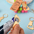 Winocbxt 50PC Footprint Keychain Bottle Opener Baby Shower for Guest Baby Shower Gifts