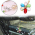 SING F LTD Multicolour Flower Suncatcher Crystal Hanging Ornament for Car Rear View Mirror, 15cm/5.9 Inch Length