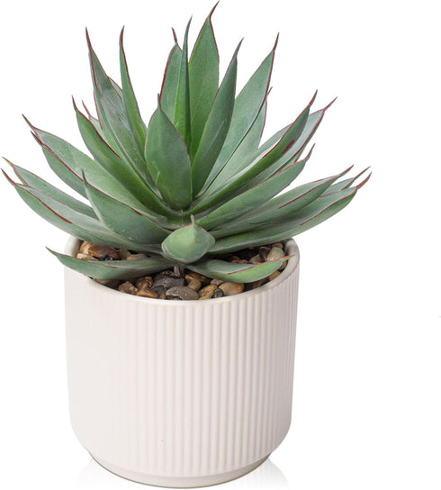 Briful Succulents Plants Artificial for Home Decor, Realistic Potted Fake Agave Plant,