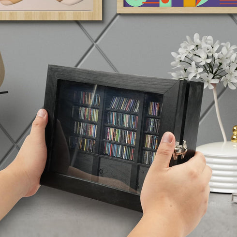 TABTAG 240 Anxiety Bookshelf - Shake Off Your Anxiety,Miniature Display Shelf,Contains Miniature Book Models,Antique