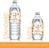 Orange Little Cutie Baby Shower Water Bottle Labels, Waterproof Stickers for 24 Count Water Bottles