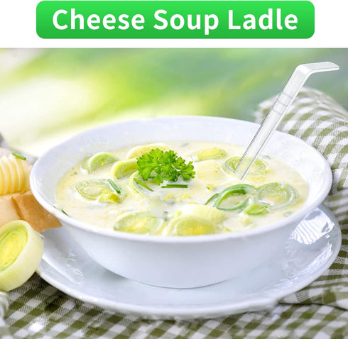 4 Pieces 1 oz Clear Ladle, Small Gravy Ladle with Long Handle for Serving Dressings and Sauces