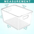 Utopia Kitchen Clear Organizer Bins, 6 Pack Large Storage Containers for Pantry, Fridge, Kitchen Organization