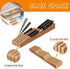 In-Drawer Knife Block Organizer, Bamboo Wood Drawer Knife Organizer Holds Up To 7 Knives