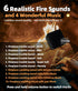 2 1 3H MSELTOS Fireplace Crackler Sound Box for Electric Fireplace, in Realistic Rechargeable Fire Crackling Sound