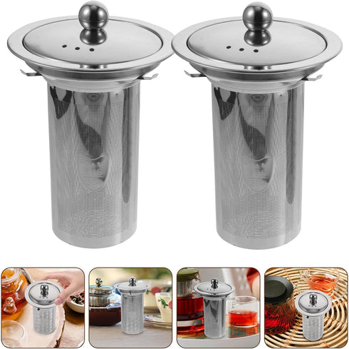 HEMOTON 2pcs Teapot Tea Strainer Tea Leaf Strainer for Loose Tea Filter Teapot Mesh Strainer Seasonings Strainer Tea Infuser Insert Loose Leaf Tea Strainer Tea Basket by Hemoton