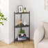 3 Wisuce Corner Shelf Stand - Tier Bamboo Small Corner Bookshelf for Office Kitchen Bedroom Plant Stand Living Room