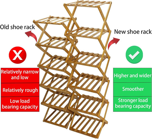 Closet (Tawny-3 Shoe Rack - Foldable Vertical Shoe Rack for Entryway,Durable and Easy to Assemble,Applicable to Home