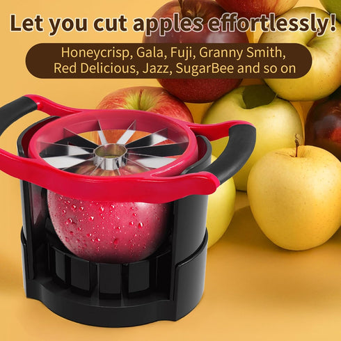 5.12 12 Newness In Large Apple Slicer, Cut Thin Slices All the Way Through, HEAVY - DUTY Stainless Steel Apple Corer