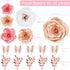 Paper Flowers Decorations for Wall, Large 3D Artificial Flower Wall Decor for Nursery, Bridal Shower