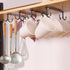 Under Cabinet Mug Hooks, 3 Pieces Mug Holder Rack with 12 Hooks, Display Hanging Storage for Mugs/Coffee Cups, Black