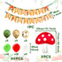 43 JeVenis PCS Mushroom Birthday Banner Party Decoration Mushroom Balloon Garden Party Birthday Banner Fairy Woodland
