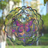 Wind Spinners Outdoor Butterfly Decorations, 12 Inch 3D Hanging Wind Sculptures for Garden Decor, Birthday Gifts