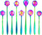 9 PCS Rainbow Flower Spoon Set, LEEFONE 2 Different Size Stainless Steel Reusable Teaspoons for Coffee Sugar Dessert