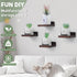 4x4 Inch (4, Small Floating Shelf, Display Ledges for Wall,Mini Shelves,Rustic Wood Shelf for Bedroom Living Room