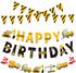 Maniaacer Construction Birthday Banners Vehicle Truck Paper Garlands Construction Pennant Flags Bunting Banners