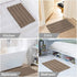 Turquoize Luxury Chenille Bath Rug, Extra Absorbent Non-Slip Microfiber Shower Rug, 17"x 24", Taupe Brown
