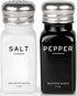 Brighter Barns Farmhouse Salt and Pepper Shakers Set, Rustic Vintage Glass Shakers with Stainless Steel Lids for Kitchen