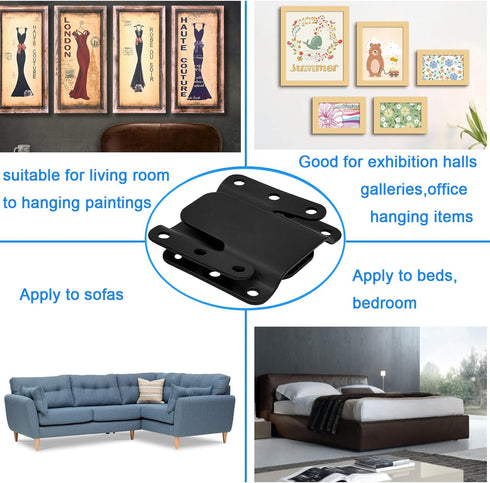 Sectional Couch Metal Connectors, 4 Pcs Universal Sofa Interlocking Furniture Connector with Screws for Loveseat,