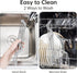 Tomorotec Triangle Roll-Up Dish Drying Rack for Sink Corner Small Foldable Stainless Steel Over The Sink Multipurpose