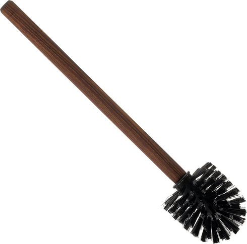 Redecker Toilet Brush Set with Replacement Head, Oiled Thermowood Handle and Nylon Bristles, Made in Germany