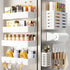 Magnetic Spice Rack for Refrigerator,8 Pack Magnetic Shelf,Fridge Magnet Organizer with Paper