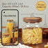 Labina Airtight Glass Storage Container with Wood Lids, 20 Oz Kitchen Canister for Pantry Organization, 2 Pack