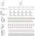 KOLAKO Curtain Track Accessories - 12 Feet Curtain Rail Wall and Ceiling Mount Brackets, Flexible Curtain Track Hardware