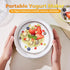 Yogurt Maker, Greek Yogurt Maker with Timer Control and Strainer, Electric Portable Yogurt Maker for Yogurt, Cheese,