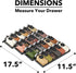 24 386 4 11.25" 17.5" SpaceAid Spice Drawer Organizer with Spice Jars, Spice Labels, Tier Seasoning Rack Tray Insert