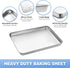 Baking Sheet with Cooling Rack, 1 Cookie Sheet + 1 Baking Rack, Stainless Steel Small Baking Sheet Pan, 10.4 x 8 x 1