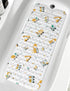 LNOND Baby Bath Mat Non Slip,Kids Bath Mat for Bathroom,Dinosaurs Driving Excavator