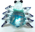 Spider Miniature Figurines, Hand Painted Blown Glass Art Collectible Gift for Home Decor (Black Blue)