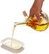 2 1 ELETON Grape Motif in Glass Oil and Vinegar Dispenser Dual Chamber Cruet Bottle for Olive Oil & Balsamic, Leakproof