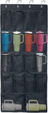18 Pockets Door Hanging Water Bottle Organizer Rack, Large Capacity Door Storage for Stanley Tumbler in Classroom Office