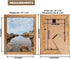 8x10 Set 2 Rustic Wooden Picture Frame - Walnut - of - Natural Eco Solid Wood and High Definition Real Glass for Wall