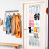 24 Pockets Hanging Shoe Organizer, Large Clear Pockets Over the Door Pantry Organizer for Closet