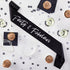 BLUE PANDA - 40th Birthday Sash and Tiara for Women, Forty and Fabulous Party Decorations (Black Satin)