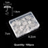KUUQA 100 Pieces Upholstery Twist Pins, Clear Heads Bed Skirt Pins for Slipcovers and Bedskirts