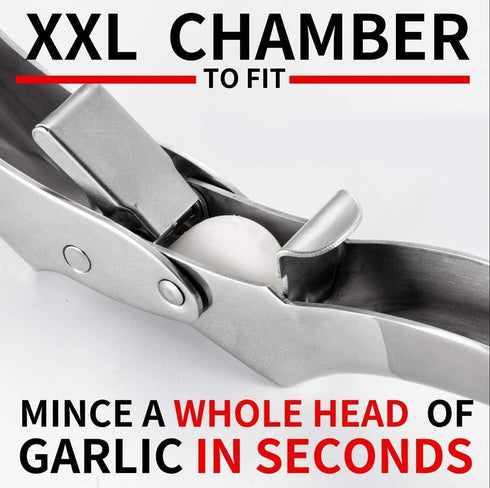 Premium Garlic Press, Stainless Steel Easy to Clean Mincer, Durable Construction and Rust Proof