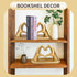 Kityemo Gold Decorative Bookends for Shelves, Heart Hands Book Ends Sculpture Aesthetic Decor for Bedroom Living Room
