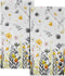 Imiss Grey Yellow Poppy Floral Hand Towel 14.4 x 28.3 Inch Watercolor Botanical