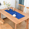 Farmhouse Rustic Table Runner Blue Faux Linen Double Layer Table Runners Thick