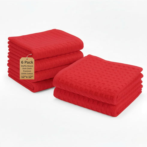 LITO LINEN AND TOWEL Premium Cotton Big Waffle Weave Kitchen Dish Cloths,