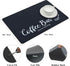 SHACOS Coffee Mat 2pcs 12x19 Inch, Absorbent Non Slip Rubber Coffee Maker Mat for Countertop Coffee Bar Accessories