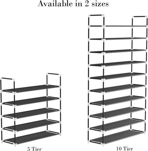 5-Tier Closet, 20 Lavish Home Shoe Storage Rack Shoe Organizer for Bathroom, Entryway Footwear Shelf Holds Pairs