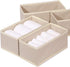 DIOMMELL 6 Pack Foldable Cloth Storage Box, Fabric Baskets for Clothes, Underwear, Socks, Beige