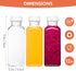 12oz 6pcs Norcalway Plastic Juice Bottles with Caps, Reusable Juicing Bottles, Clear Drink Containers with Lids